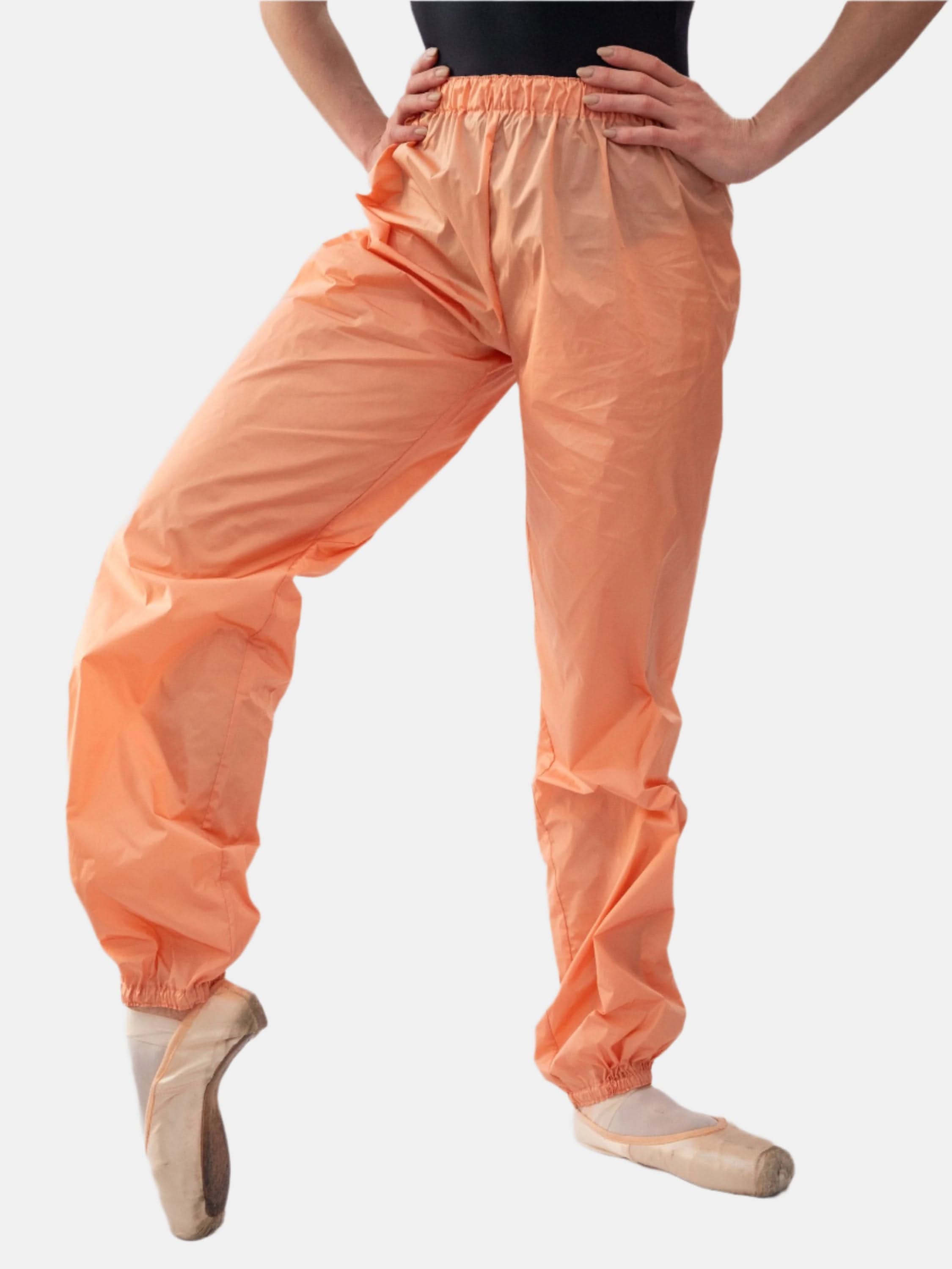 Peach Warm-Up Dance Trash Bag Pants XS MP5003