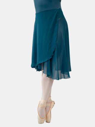 Petrol Wrap Long Dance Skirt MP310 for Women by Atelier della Danza MP