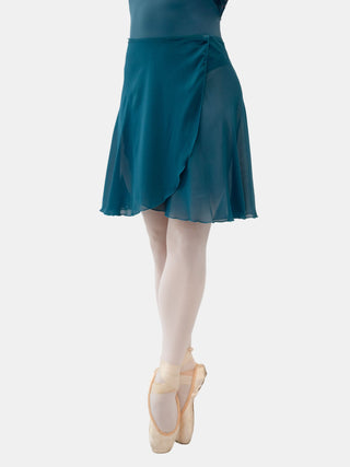 Petrol Wrap Long Dance Skirt MP339 for Women by Atelier della Danza MP