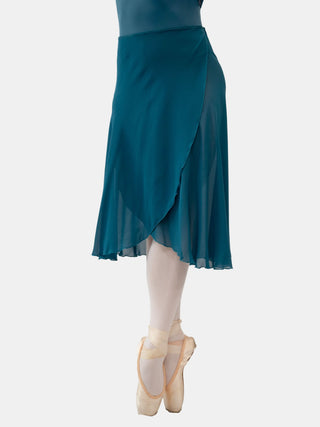 Petrol Wrap Long Dance Skirt MP355 for Women by Atelier della Danza MP