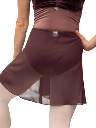 Falda Ballet Corta Cruzada Ciruela MP345