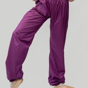 Purple Warm-up Dance Trash Bag Pants MP5003 for Women and Men by Atelier della Danza MP