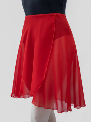 Red Wrap Long Dance Skirt MP339 for Women by Atelier della Danza MP