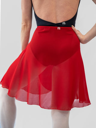 Red Wrap Long Dance Skirt MP339 for Women by Atelier della Danza MP