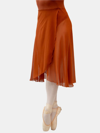 Rust Wrap Long Dance Skirt MP355 for Women by Atelier della Danza MP