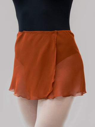 Rust Wrap Short Dance Skirt MP301 for Women by Atelier della Danza MP