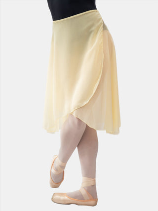 Straw Yellow Wrap Long Dance Skirt MP310 for Women by Atelier della Danza MP