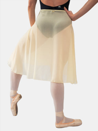 Straw Yellow Wrap Long Dance Skirt MP310 for Women by Atelier della Danza MP