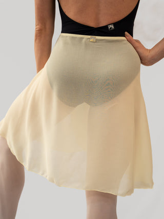 Straw Yellow Wrap Long Dance Skirt MP339 for Women by Atelier della Danza MP