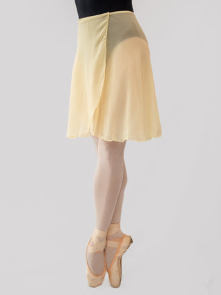 Straw Yellow Wrap Long Dance Skirt MP339 for Women by Atelier della Danza MP