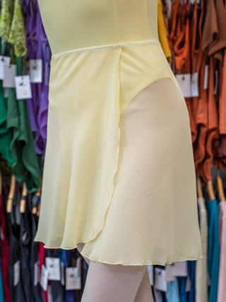 Straw Yellow Wrap Short Dance Skirt MP345 for Women by Atelier della Danza MP