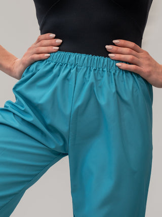 Turquoise Warm-up Dance Trash Bag Pants MP5003 for Women and Men by Atelier della Danza MP