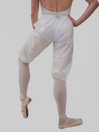 White Warm-up Dance Trash Bag Pants MP5004 for Women and Men by Atelier della Danza MP