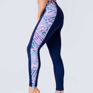 Women's Blue 7/8 Leggings for Yoga and Fitness Workouts by LENA Activewear