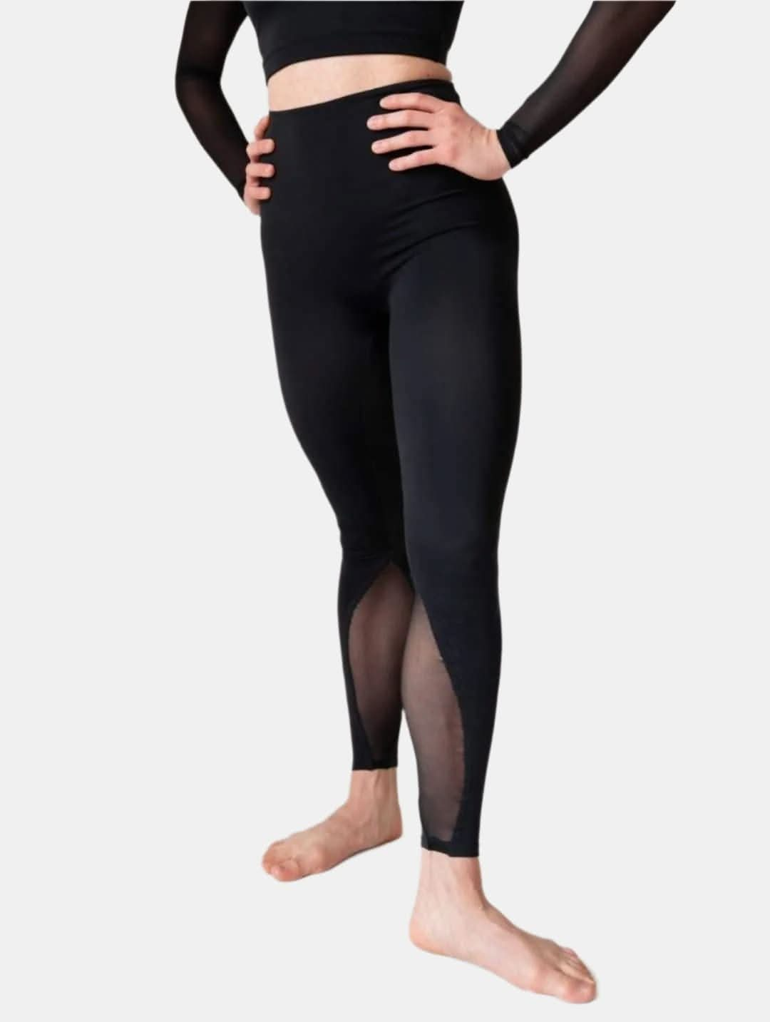 Women's Black Full Length Leggings Fitness