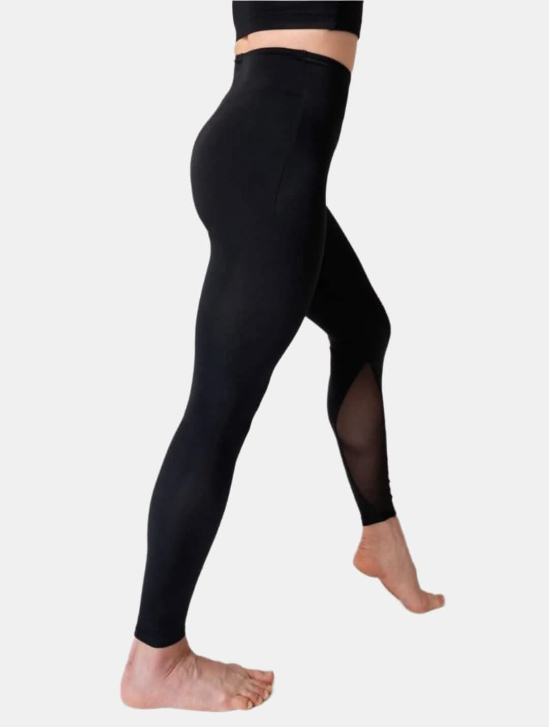 Women's Black Full Length Leggings Fitness