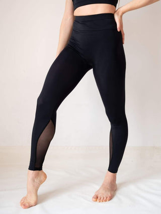 Black Full Length High-Waist Leggings for Yoga and Fitness for Women by LENA Activewear