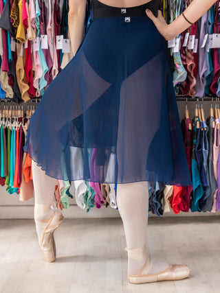 Blue Wrap Long Dance Skirt MP310 for Women by Atelier della Danza MP