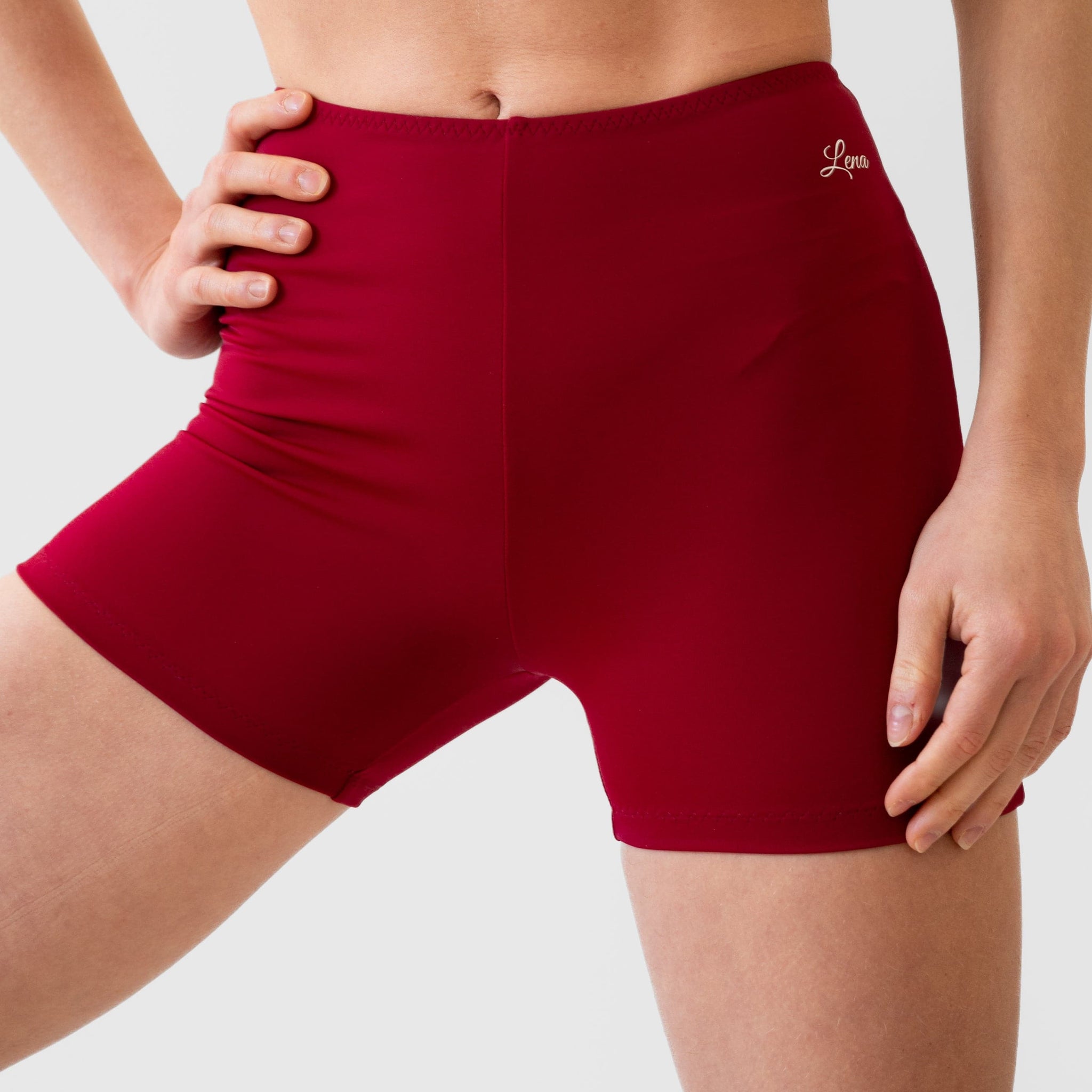 Bordeaux Shorts for Women for Yoga and Fitness Workouts by LENA Activewear