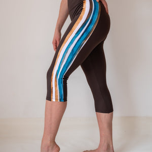 Brown Capri Leggings for Women for Yoga and Fitness Workouts by LENA Activewear