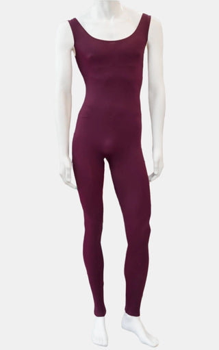 Burgundy Footless Dance Unitard for Men by Atelier della Danza MP