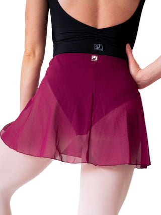 Burgundy Pull-on Dance Short Skirt for Women by Atelier della Danza MP