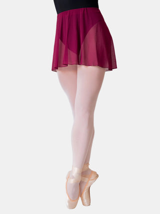 Burgundy Pull-on Dance Short Skirt for  Women by Atelier della Danza MP