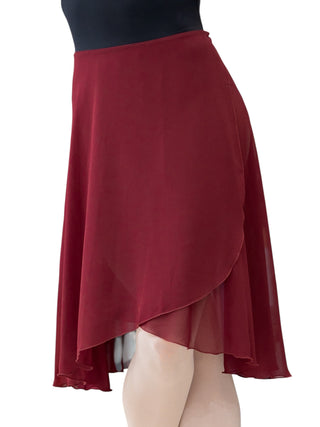 Burgundy Wrap Long Dance Skirt MP310 for Women by Atelier della Danza MP
