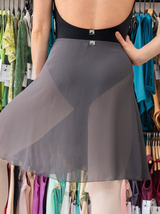 Gray Wrap Long Dance Skirt MP339 for Women by Atelier della Danza MP