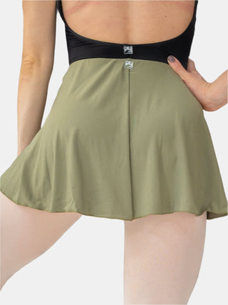 Green Jersey Pull-on Dance Short Skirt for Girls and Women by Atelier della Danza MP