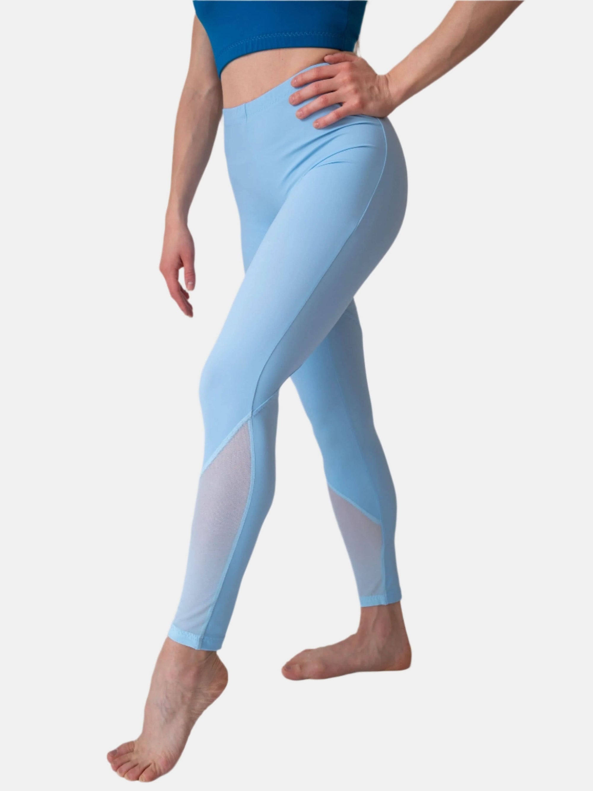 Atelier della MP Hellblau Leggings 7/8 Danza Yoga für Damen LENA – |