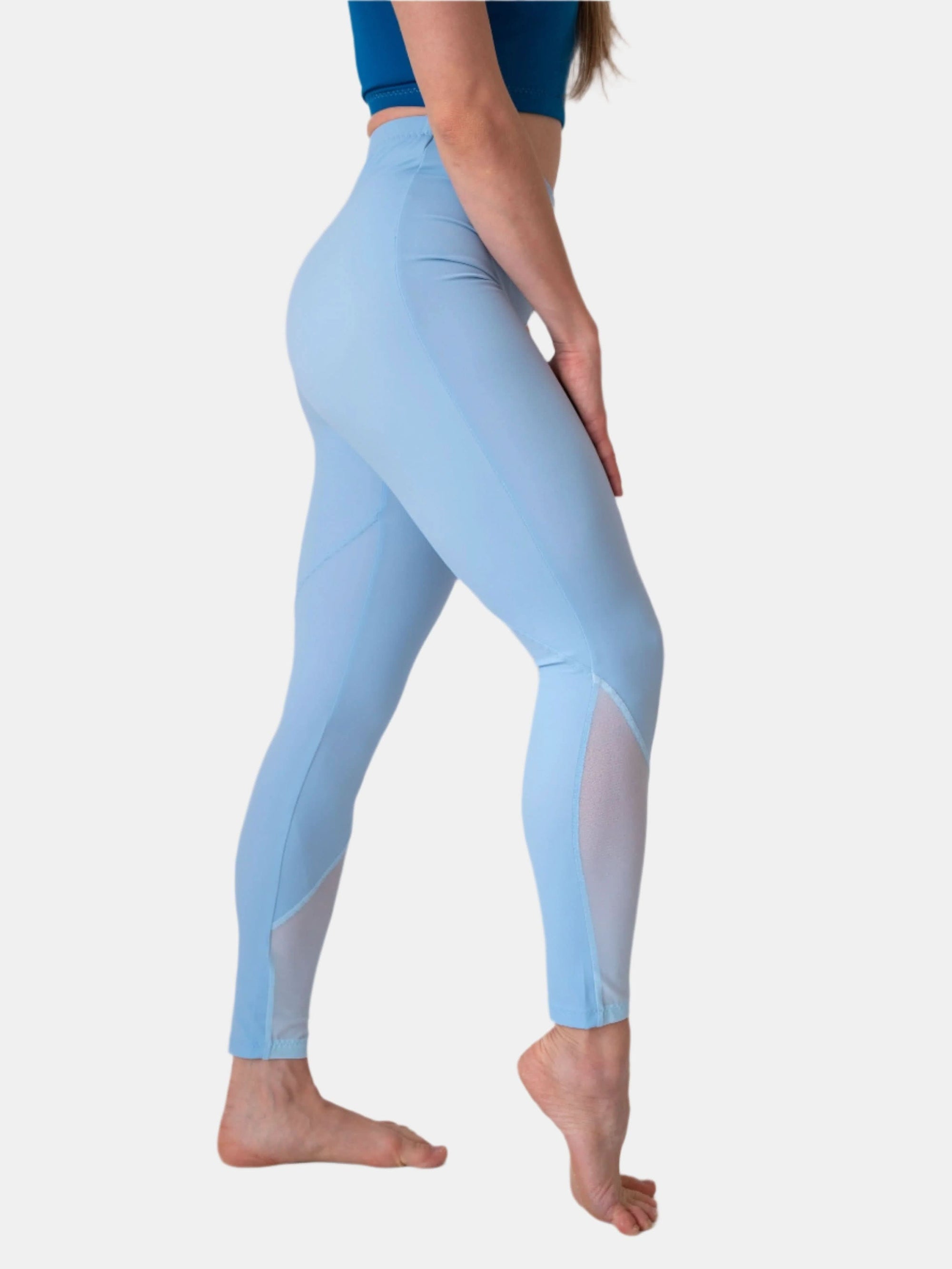 Hellblau Yoga 7/8 Leggings für Damen | LENA – Atelier della Danza MP