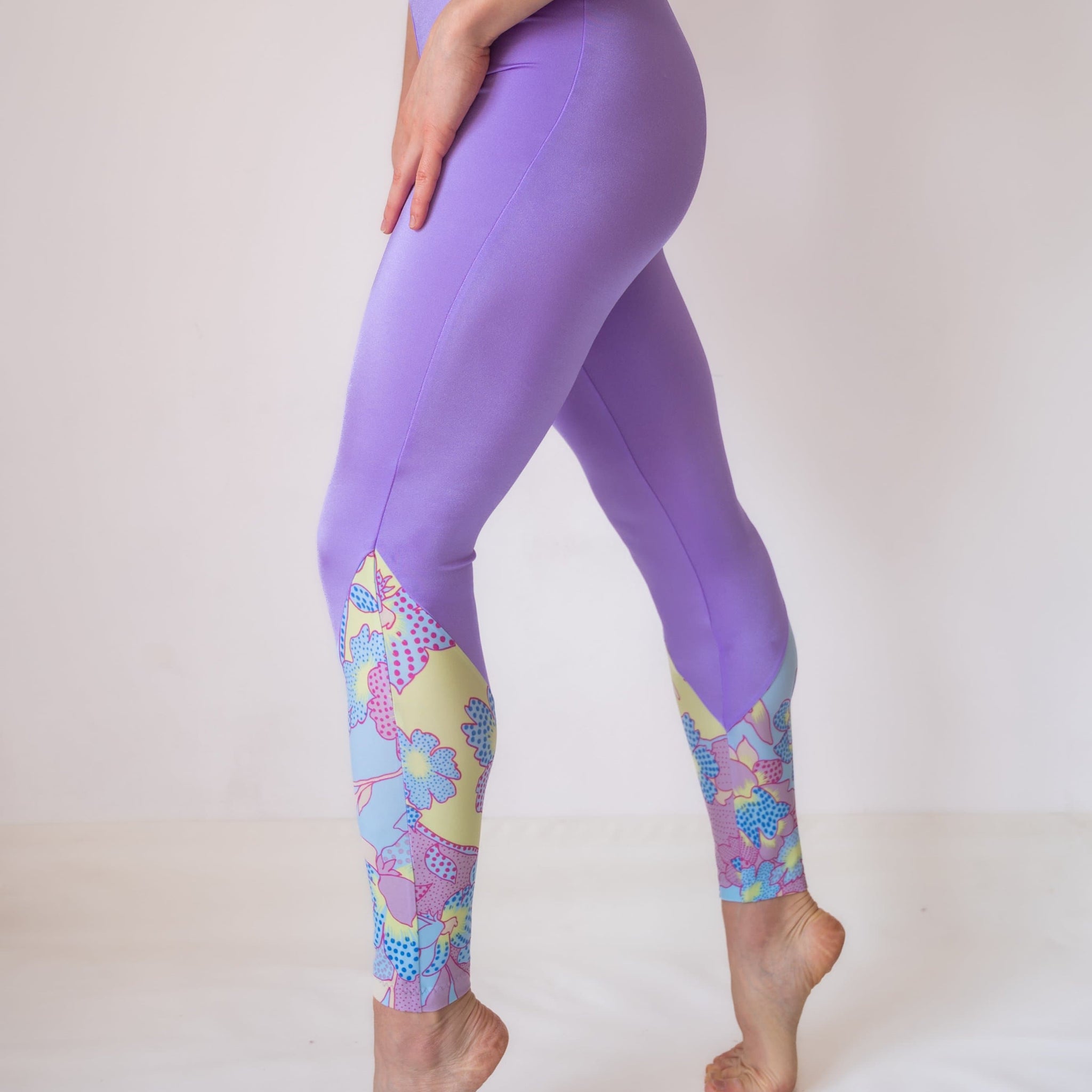 Women's Lilac 7/8 Leggings for Yoga and Fitness Workouts by LENA Activewear