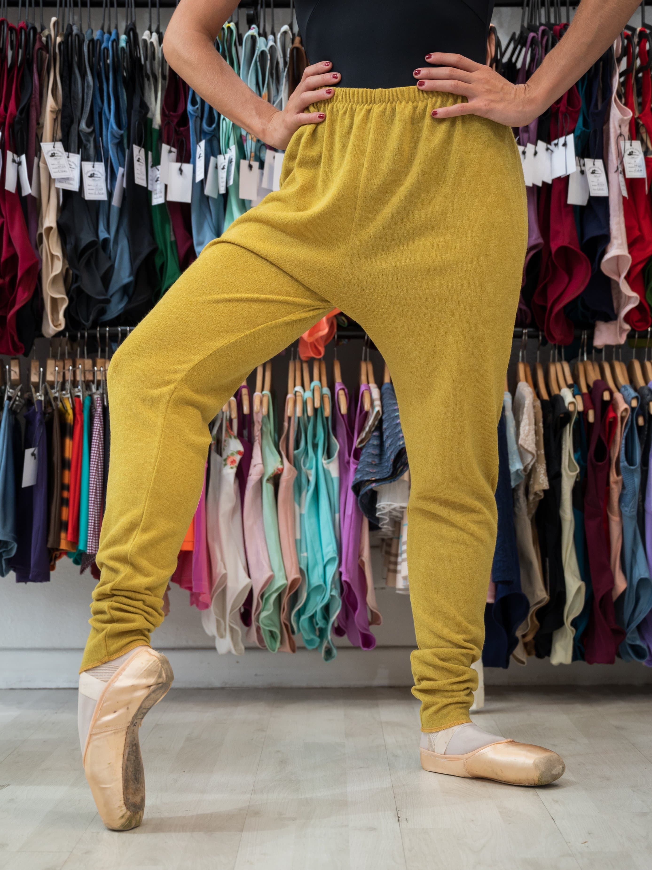 Organic Fitted Jogger Pants - Mustard Yellow - 474co Women Pants