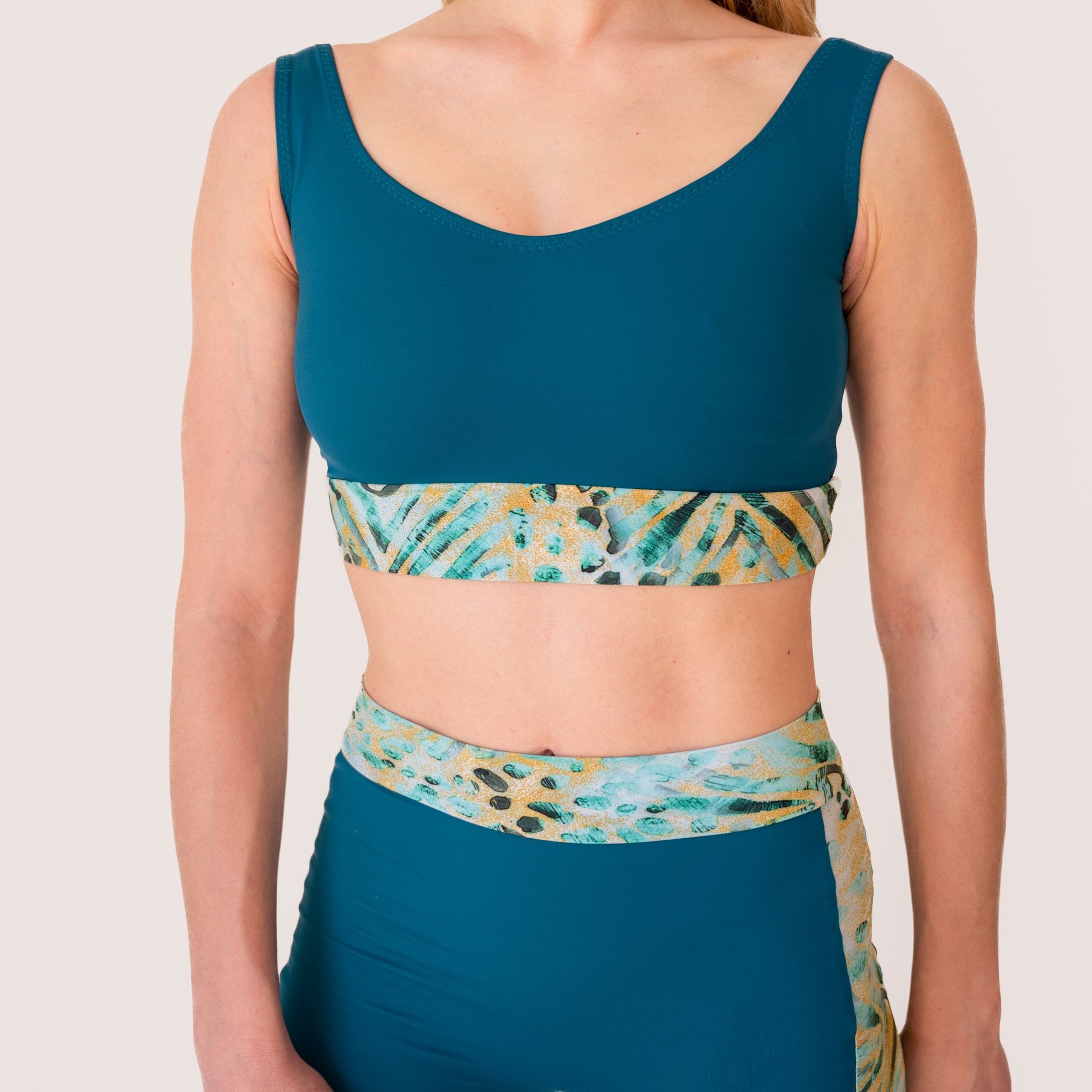 Women's Petrol Bralette for Fitness and Yoga Workout by LENA Activewear
