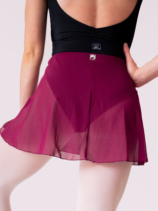 Red-purple Pull-on Dance Short Skirt for Girls and Women by Atelier della Danza MP