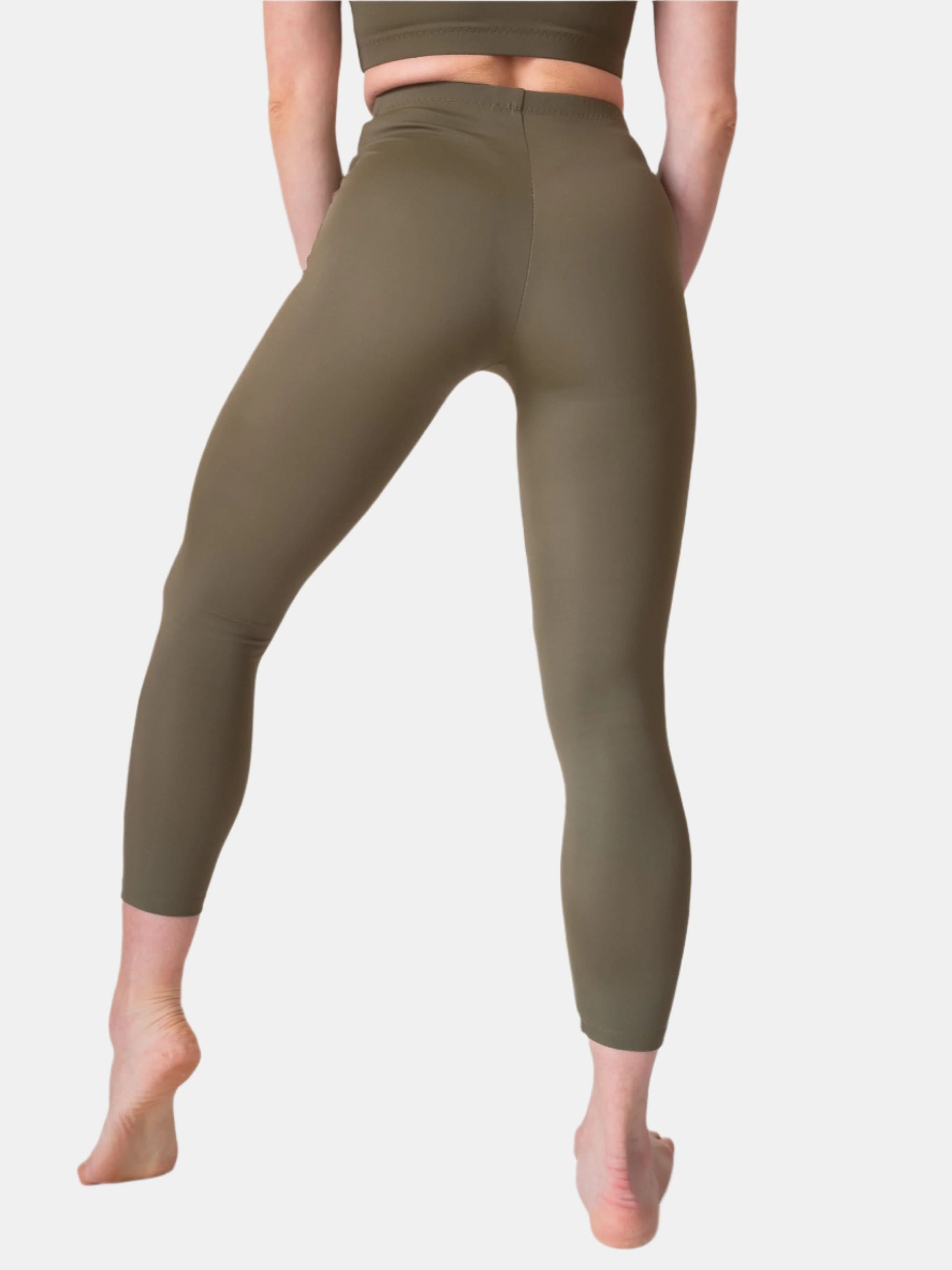 Army green capri leggings online