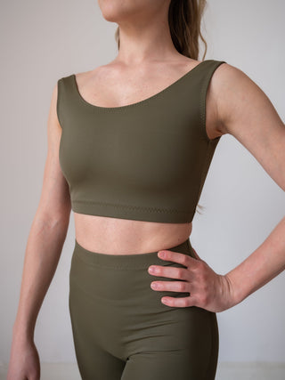 Women's Sage Green Bralette for Fitness and Yoga Workout by LENA Activewear