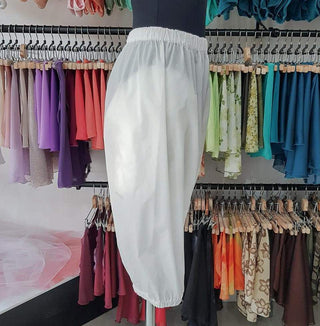 White Warm-up Dance Trash Bag Pants MP5004 for Women and Men by Atelier della Danza MP