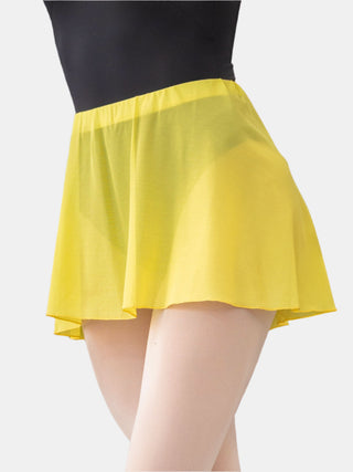 Yellow Pull-on Dance Short Skirt for Girls and Women by Atelier della Danza MP