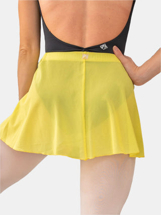 Yellow Pull-on Dance Short Skirt for Girls and Women by Atelier della Danza MP